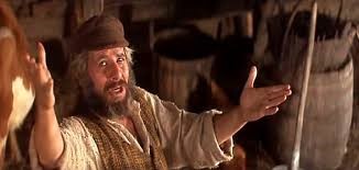 Photo of Zero Mostel as Tevye in "Fiddler on the Roof."